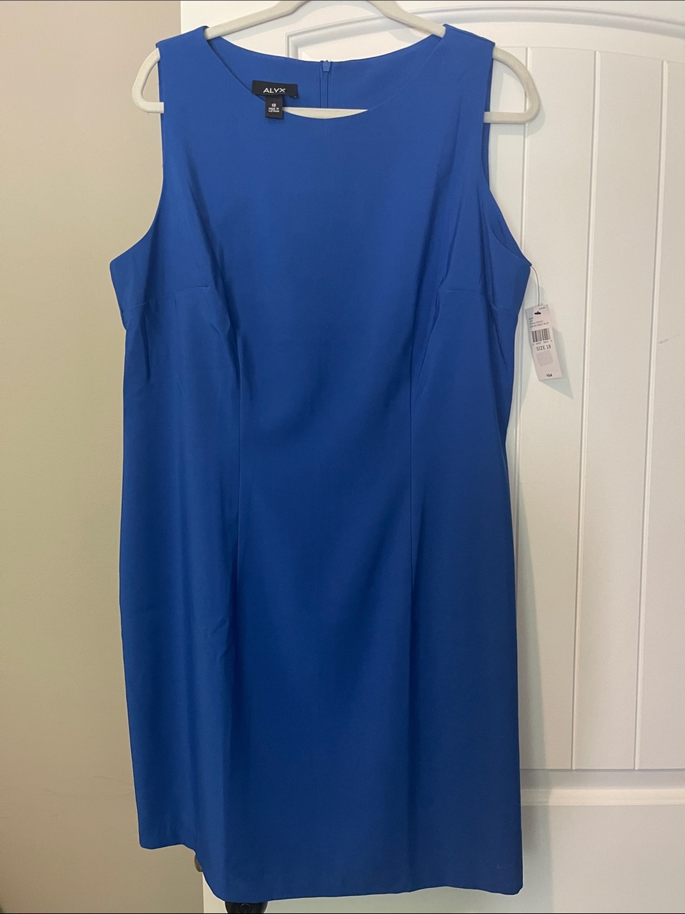 Alyx Royal Blue Sleeveless Sheath Dress - Picture 2 of 5